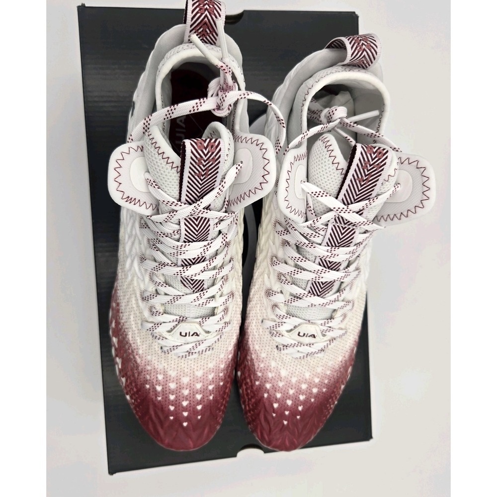 Under Armour Men's Spotlight Clone 3.0 MC Football Cleats White/Red Size 11.5 UA - Picture 5 of 6